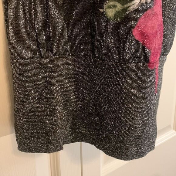 FANG, medium, tunic, sleeveless, rayon and metallic, beautiful floral design - Picture 4 of 11